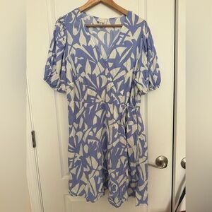 NWOT A New Day Purple and White Wrap Dress size XXL
